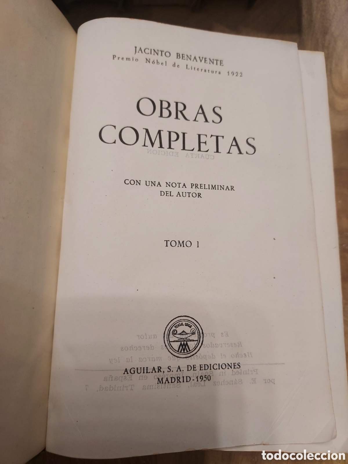 Libros de segunda mano: Obras completas de Jacinto Benavente (11 tomos) de Aguilar - Foto 5