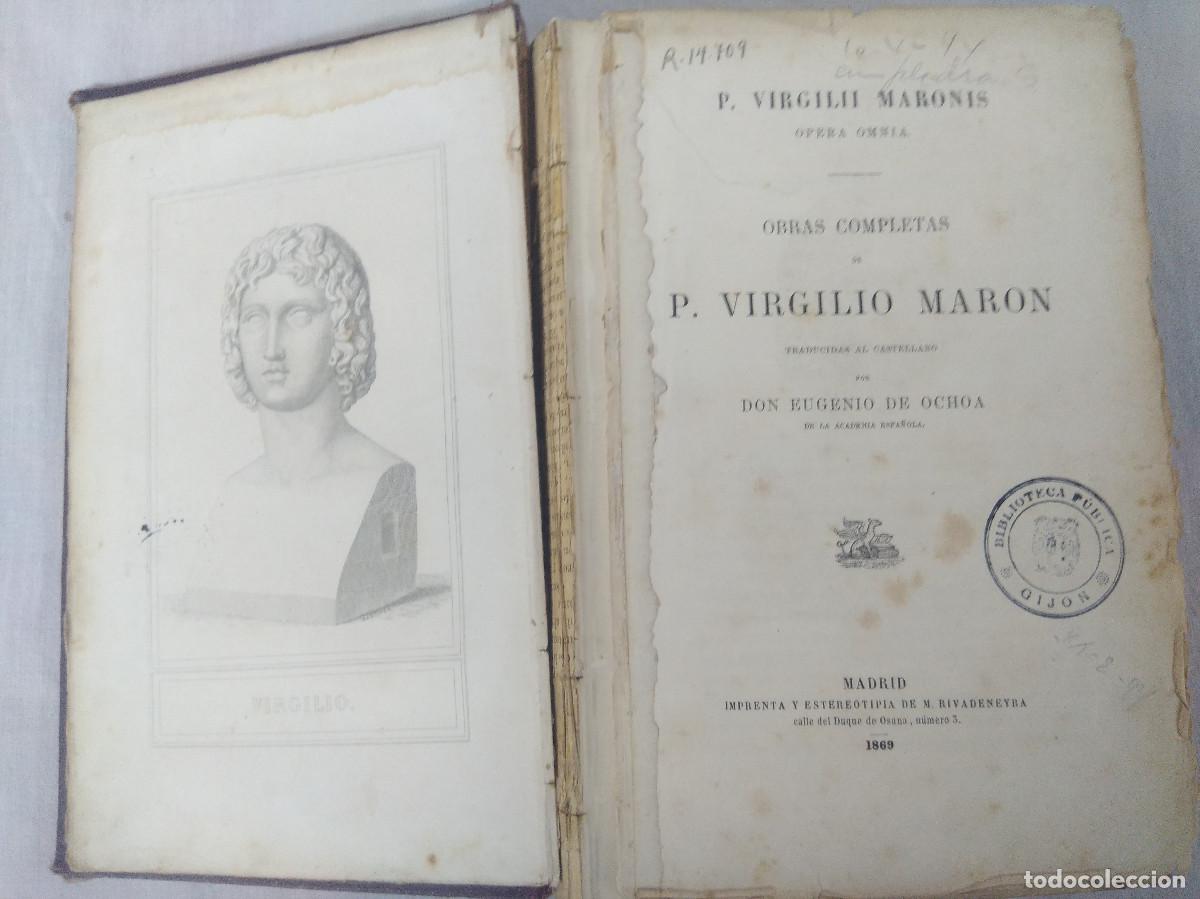 Libros de segunda mano: VIRGILIO/OBRAS COMPLETAS/EUGENIO DE OCHOA 1869. - Foto 2