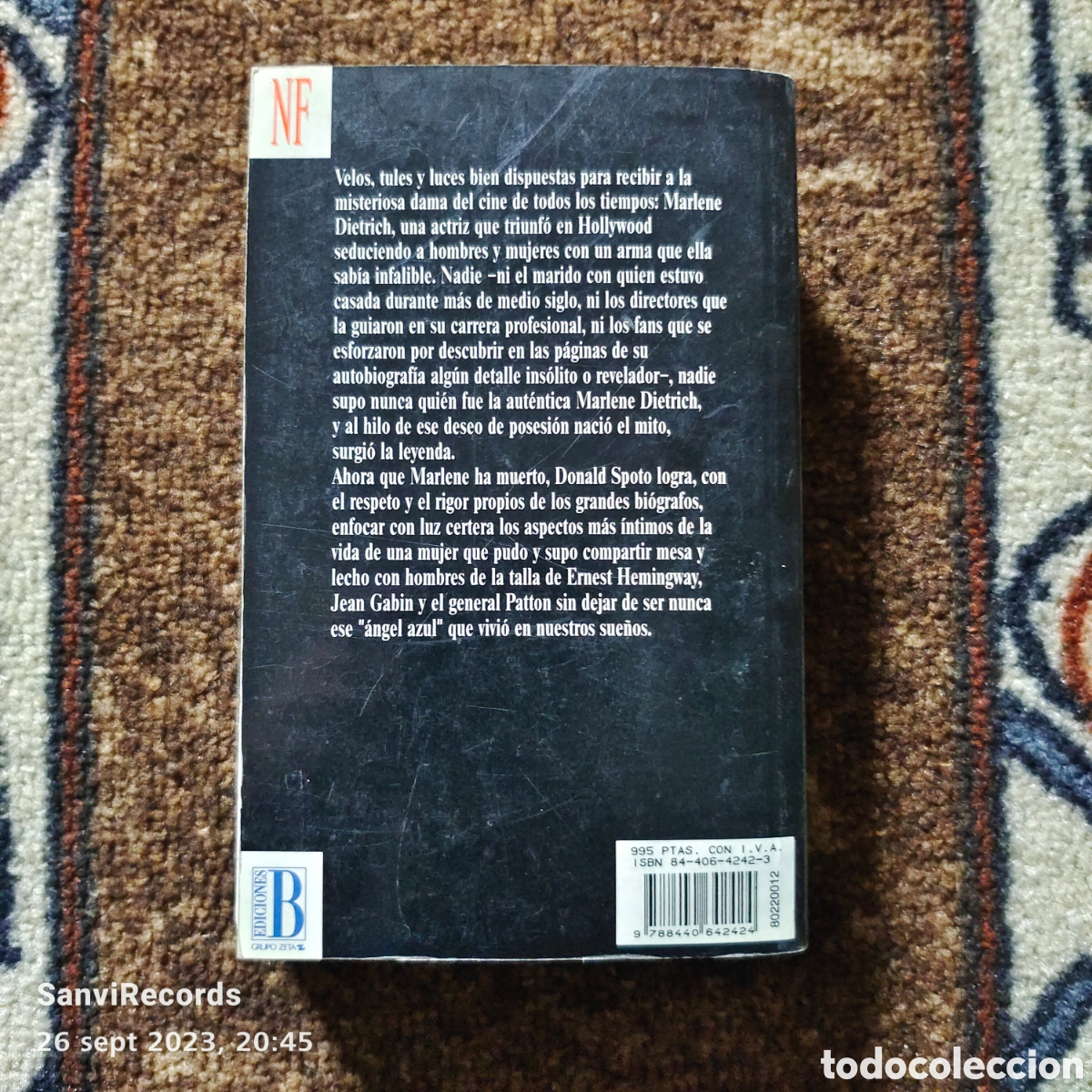 Libros de segunda mano: EL &Aacute;NGEL AZUL (DONALD SPOTO) (MARLENE DIETRICH) (EDICIONES B) - Foto 2