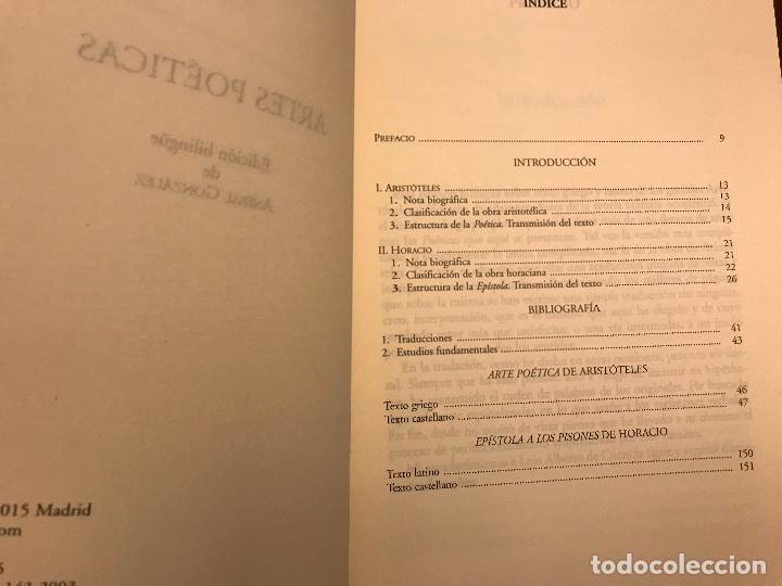 Libros de segunda mano: ARTES PO&Eacute;TICAS , EDICI&Oacute;N DE AN&Iacute;BAL GONZ&Aacute;LEZ , VISOR LIBROS - Foto 3