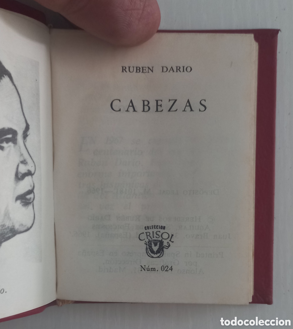 Libros de segunda mano: RUBEN DARIO. CABEZAS. COLECCI&Oacute;N CRISOL - Foto 2