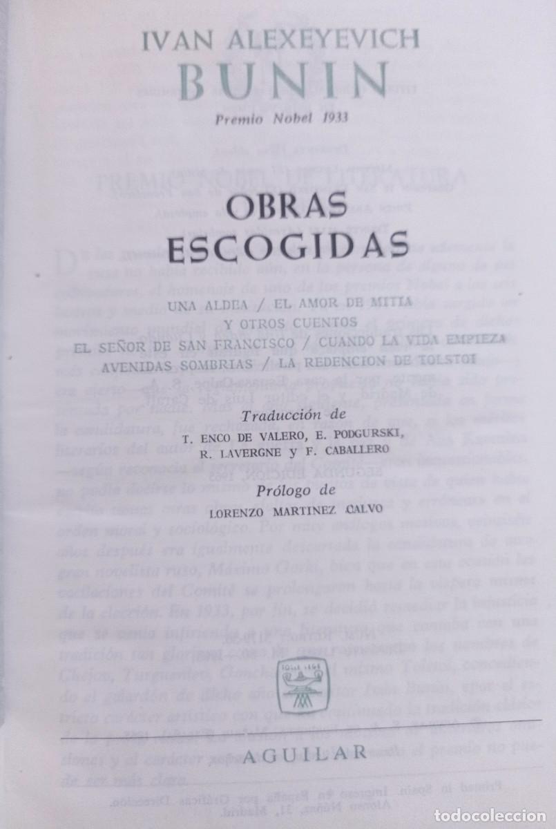 Libros de segunda mano: OBRAS ESCOGIDAS IVAN ALEIXEYEVICH BUNIN - Foto 2