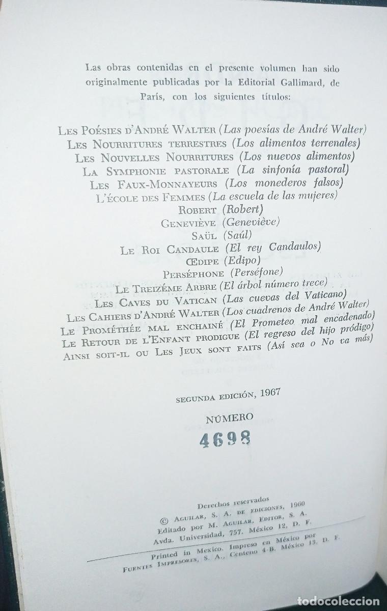 Libros de segunda mano: Obras escogidas Andr&eacute; Gide - Foto 2