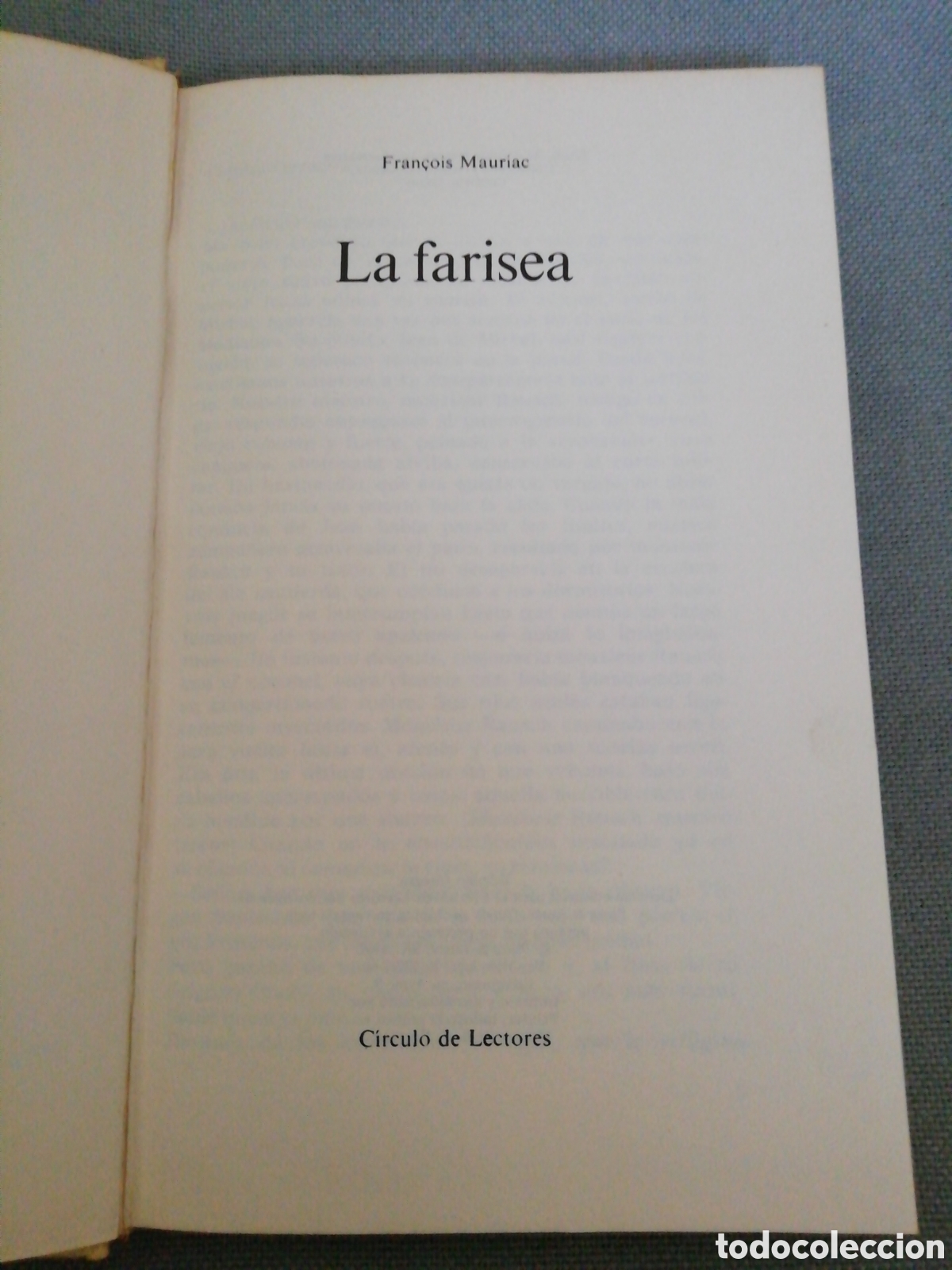 Libros de segunda mano: La Farisea de Francois Mauriac - C&iacute;rculo de Lectores 1968 - Foto 3