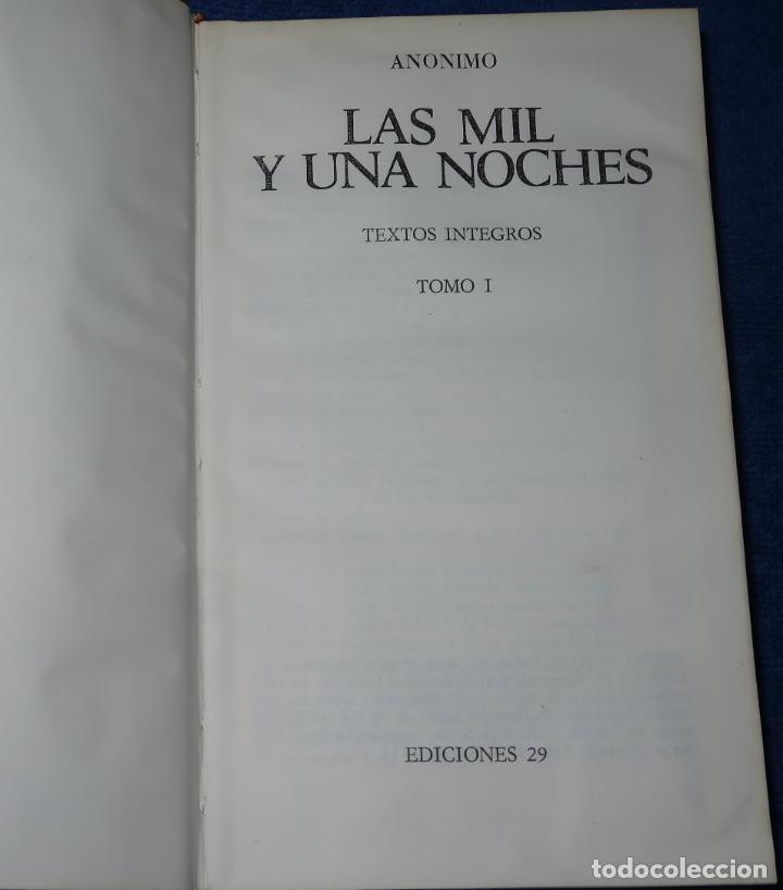 Libros de segunda mano: Las mil y una noches - An&oacute;nimo - 2 tomos - Ediciones 29 (1972) - Foto 3