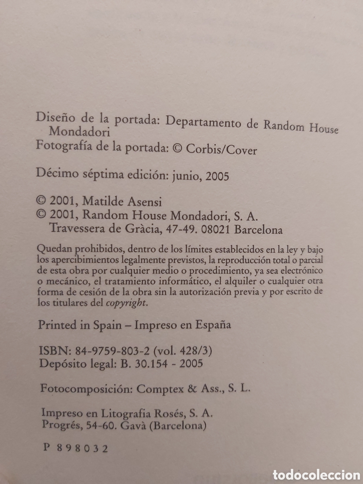 Libros de segunda mano: EL &Uacute;LTIMO CAT&Oacute;N # M. ASENSI # DEBOLSILLO # 17 EDICI&Oacute;N JUNIO 2005 - Foto 4