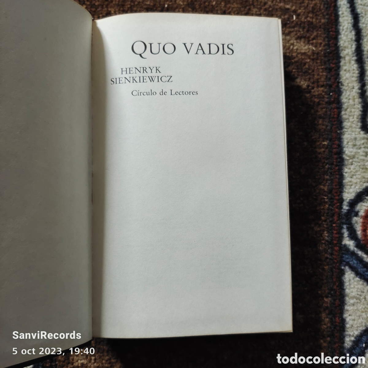 Libros de segunda mano: QUO VADIS (HENRI SIENKIEWICZ) (C&Iacute;RCULO DE LECTORES) - Foto 2