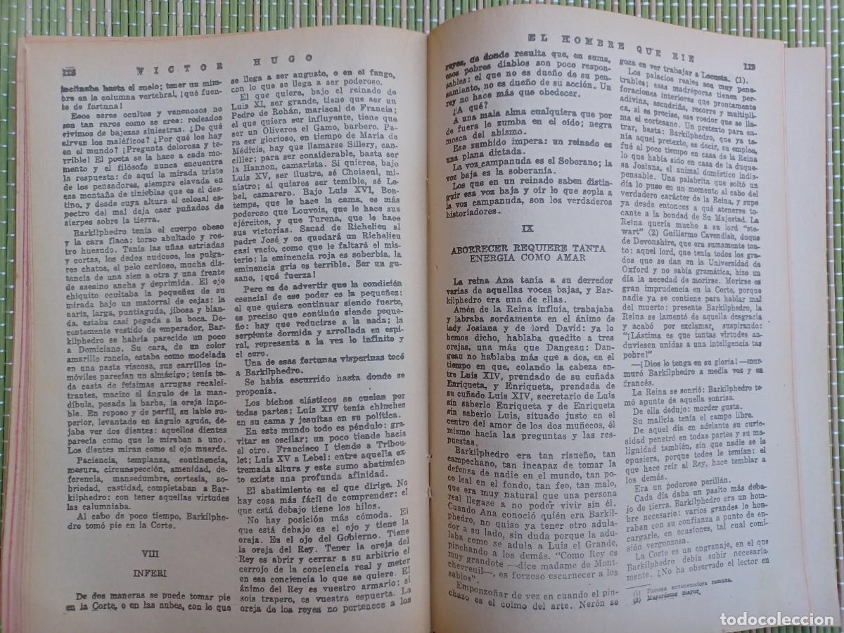 Libros de segunda mano: Victor Hugo. El hombre que r&iacute;e. Editorial TOR - Foto 3