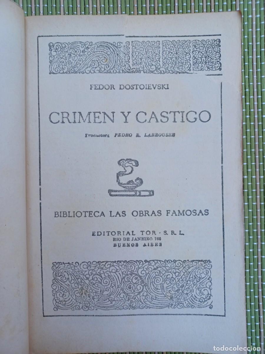 Libros de segunda mano: Fiodor Dostoyevski. Crimen y castigo. Editorial TOR - Foto 2