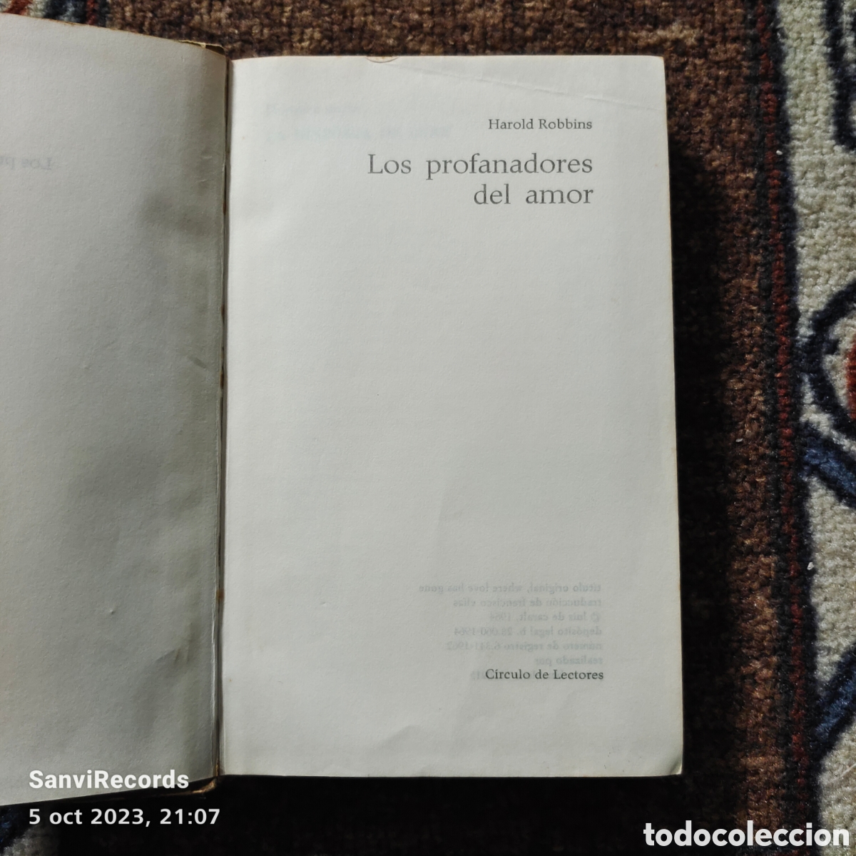 Libros de segunda mano: LOS PROFANADORES DEL AMOR (HAROLD ROBBINS) (C&Iacute;RCULO DE LECTORES) - Foto 2