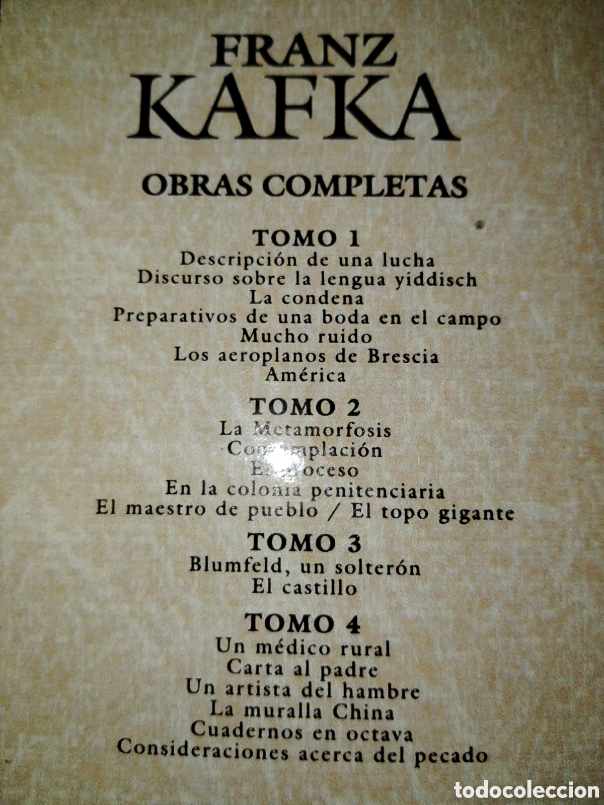 Libros de segunda mano: Franz Kafka. Obras completas. 4 tomos. - Foto 3