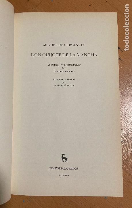 Libros de segunda mano: DON QUIJOTE DE LA MANCHA, Cervantes, Gredos - Foto 2