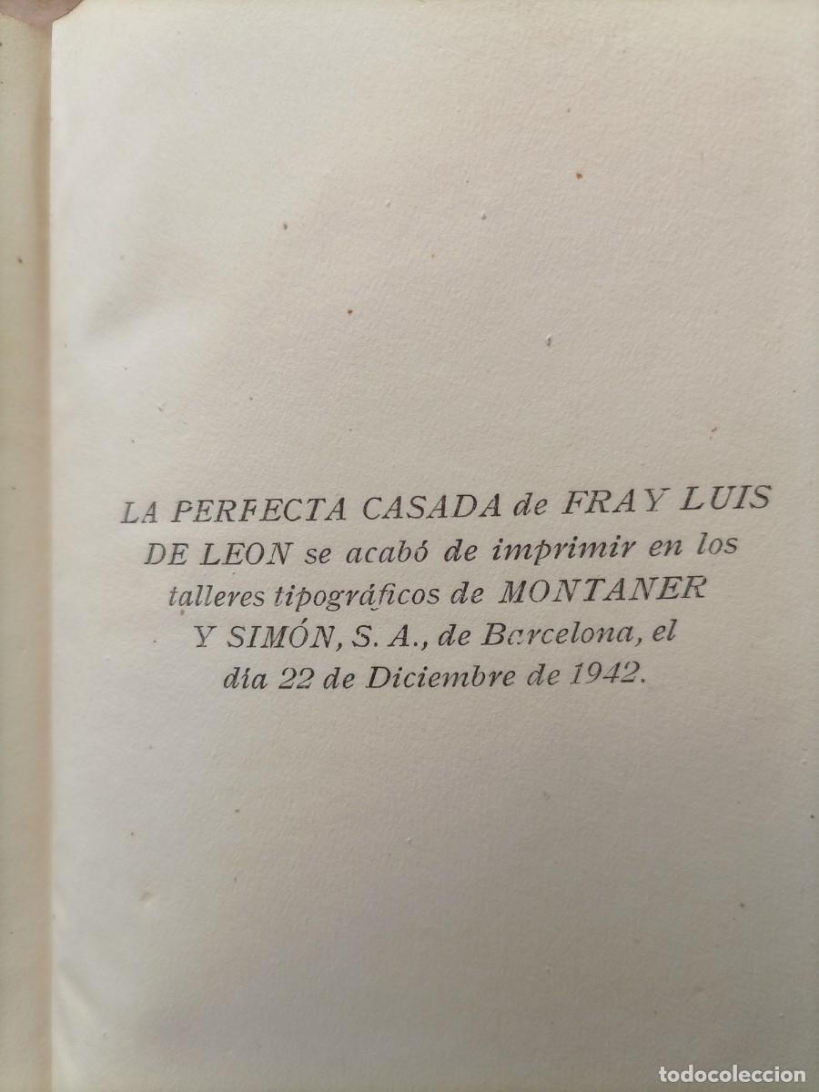 Libros de segunda mano: La perfecta casada Fray Luis de Le&oacute;n 1942 - Foto 5