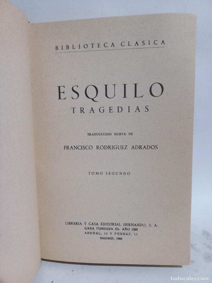 Libros de segunda mano: Esquilo - Tragedias - Primera edici&oacute;n - 1966 - Foto 2