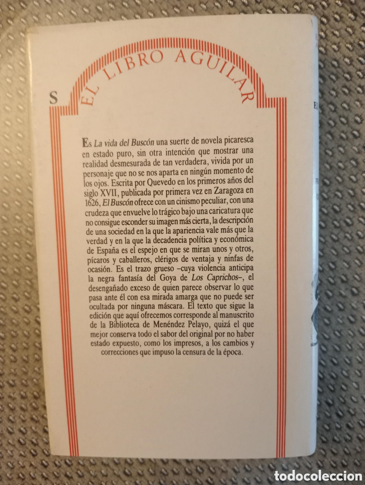 Libros de segunda mano: El Busc&oacute;n / Francisco de Quevedo. Colecci&oacute;n El libro Aguilar, 2 - Foto 2
