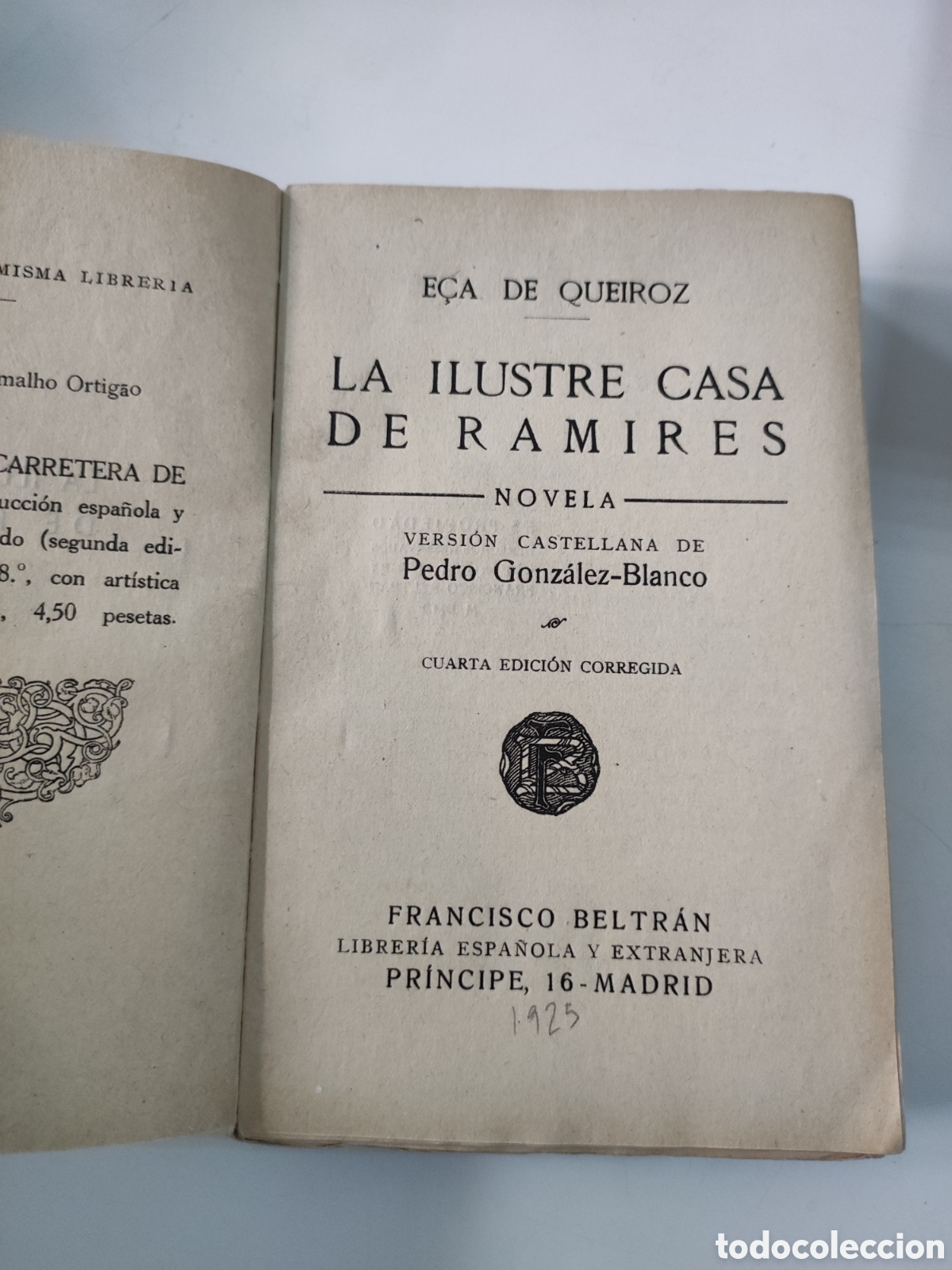 Libros de segunda mano: LA ILUSTRE CASA DE RAMIRES .- Eca de Queiroz . - Foto 3