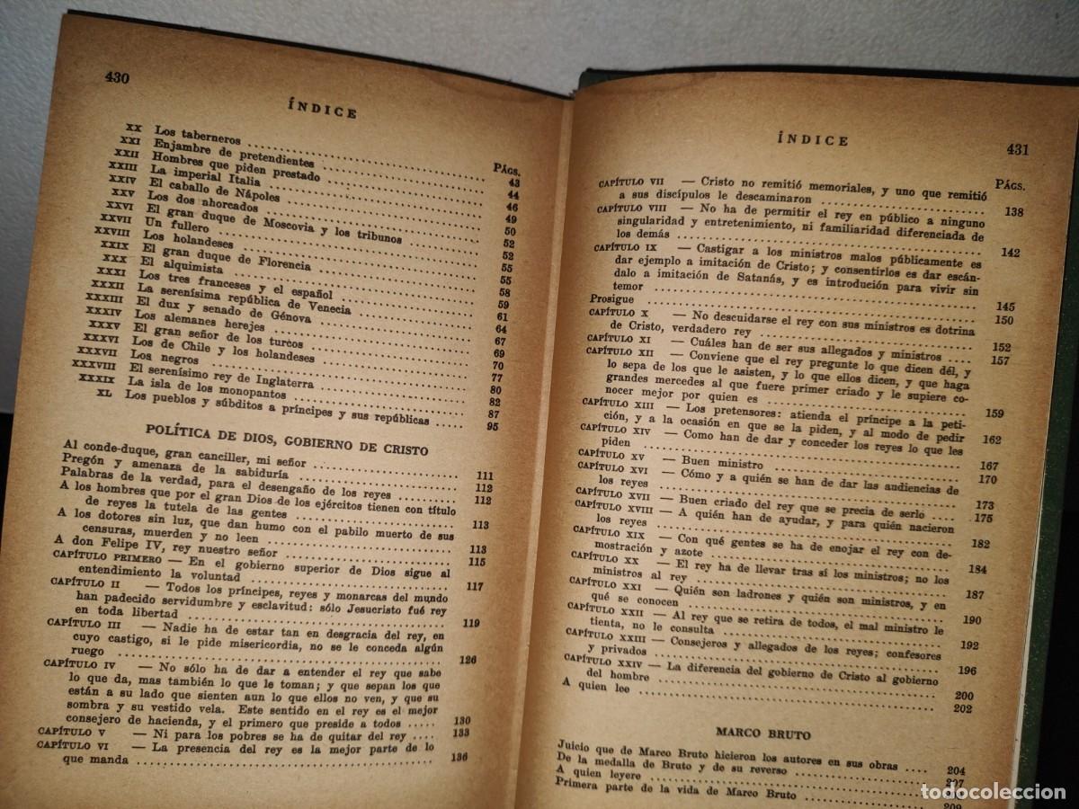 Libros de segunda mano: 89- LOS CL&Aacute;SICOS. QUEVEDO. OBRAS ESCOGIDAS - 1977 - Foto 7