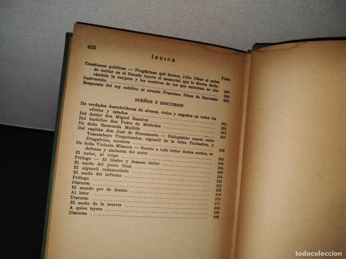 Libros de segunda mano: 89- LOS CL&Aacute;SICOS. QUEVEDO. OBRAS ESCOGIDAS - 1977 - Foto 8