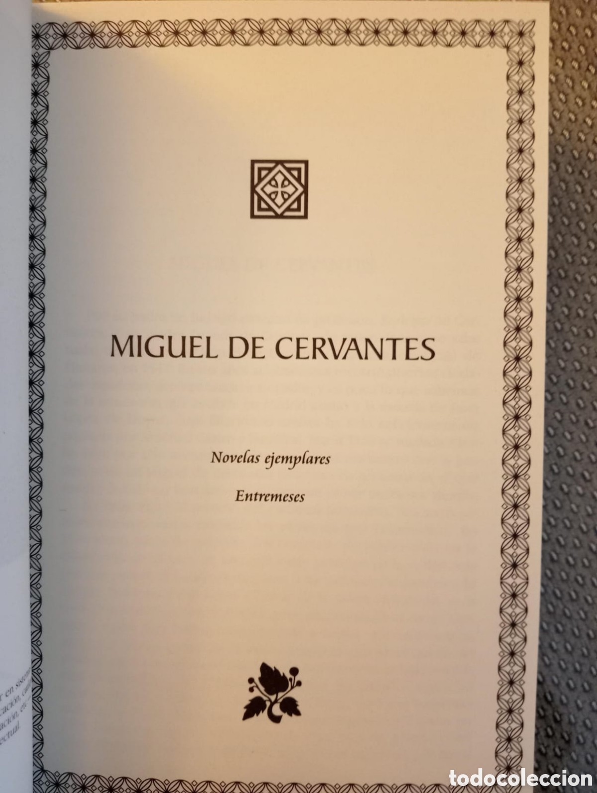 Libros de segunda mano: Novelas ejemplares. Entremeses / Miguel de Cervantes - Foto 2