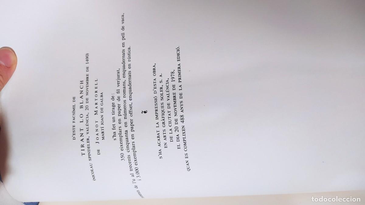 Libros de segunda mano: FACS&Iacute;MIL TIRANT LO BLANCH DE JOANOT MARTORELL. - Foto 12