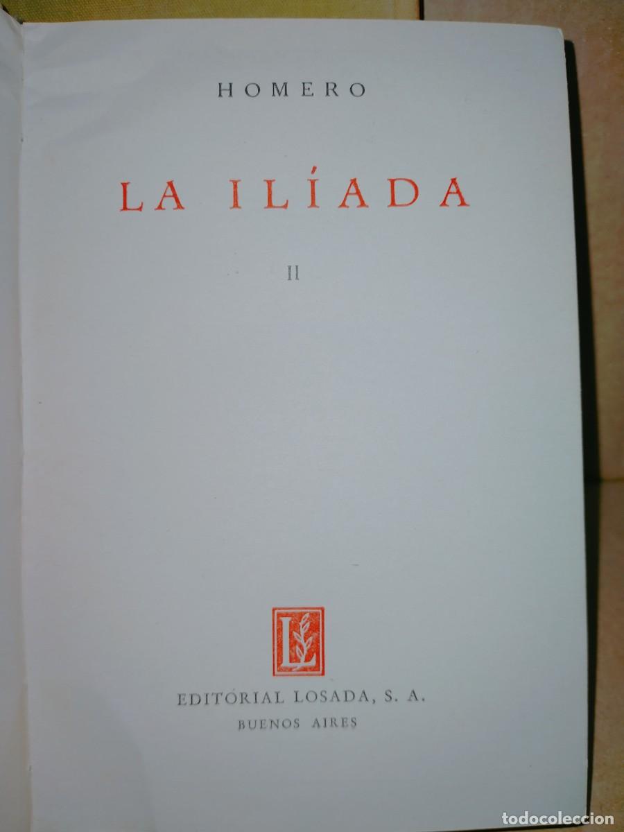 Libros de segunda mano: HOMERO. LA IL&Iacute;ADA (2 TOMOS) .LOSADA - Foto 7