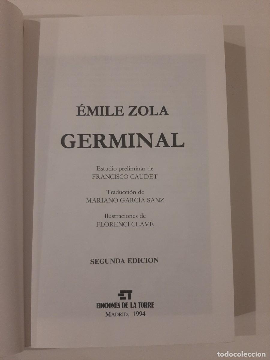 Libros de segunda mano: GERMINAL. EMILE ZOLA. EDICIONES DE LA TORRE. 1994 - Foto 2