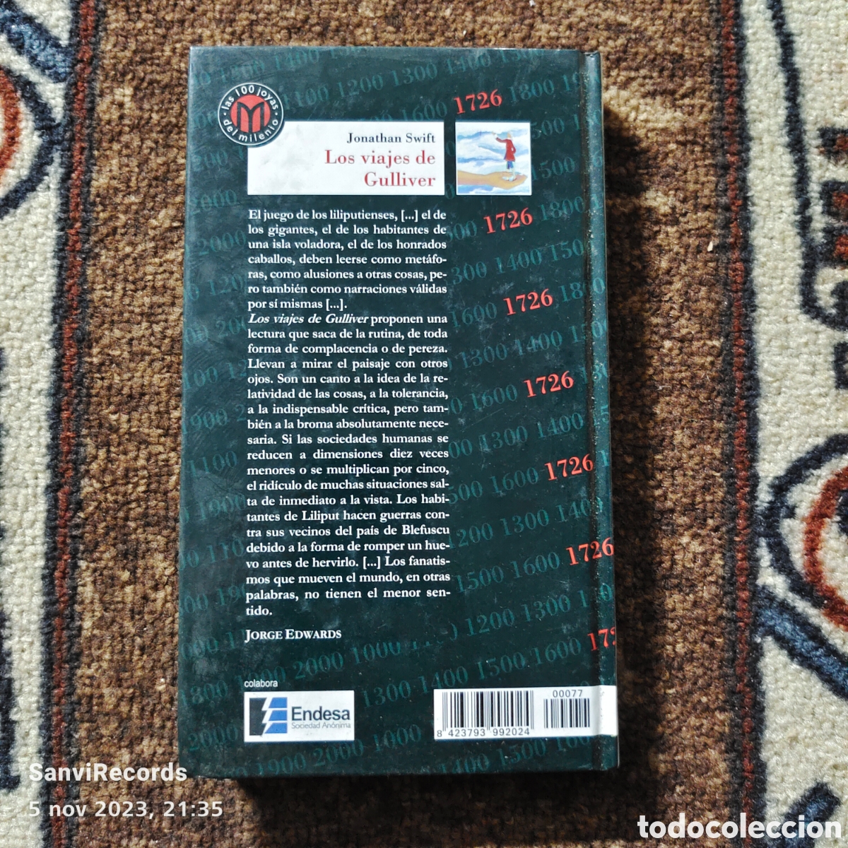 Libros de segunda mano: LOS VIAJES DE GULLIVER (JONATHAN SWIFT) (MILLENIUM, BIBLIOTECA EL MUNDO) - Foto 2
