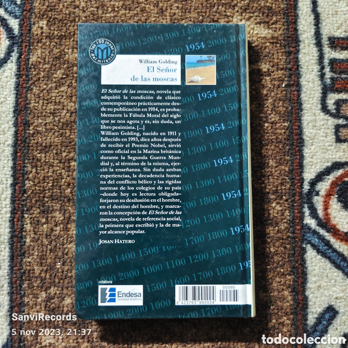 Libros de segunda mano: EL SE&Ntilde;OR DE LAS MOSCAS (WILLIAM GOLDING) (MILLENIUM, BIBLIOTECA EL MUNDO) - Foto 2