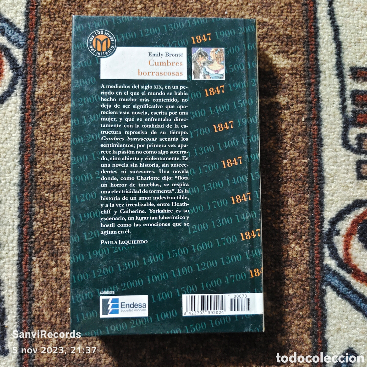 Libros de segunda mano: CUMBRES BORRASCOSAS (EMILY BRONT&Euml;) (MILLENIUM, BIBLIOTECA EL MUNDO) - Foto 2