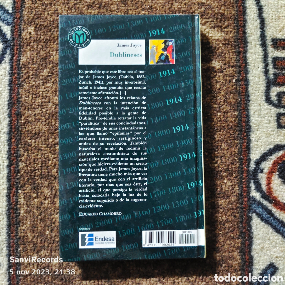 Libros de segunda mano: DUBLINESES (JAMES JOYCE) (MILLENIUM, BIBLIOTECA EL MUNDO) - Foto 2