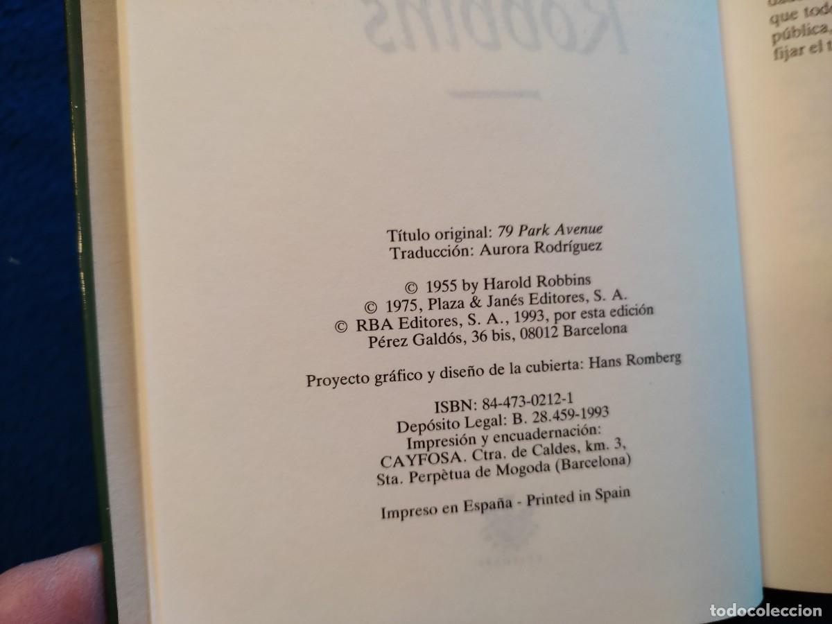 Libros de segunda mano: Avenida del Parque 79 Harold Robbins RBA Editores 1993 - Foto 6