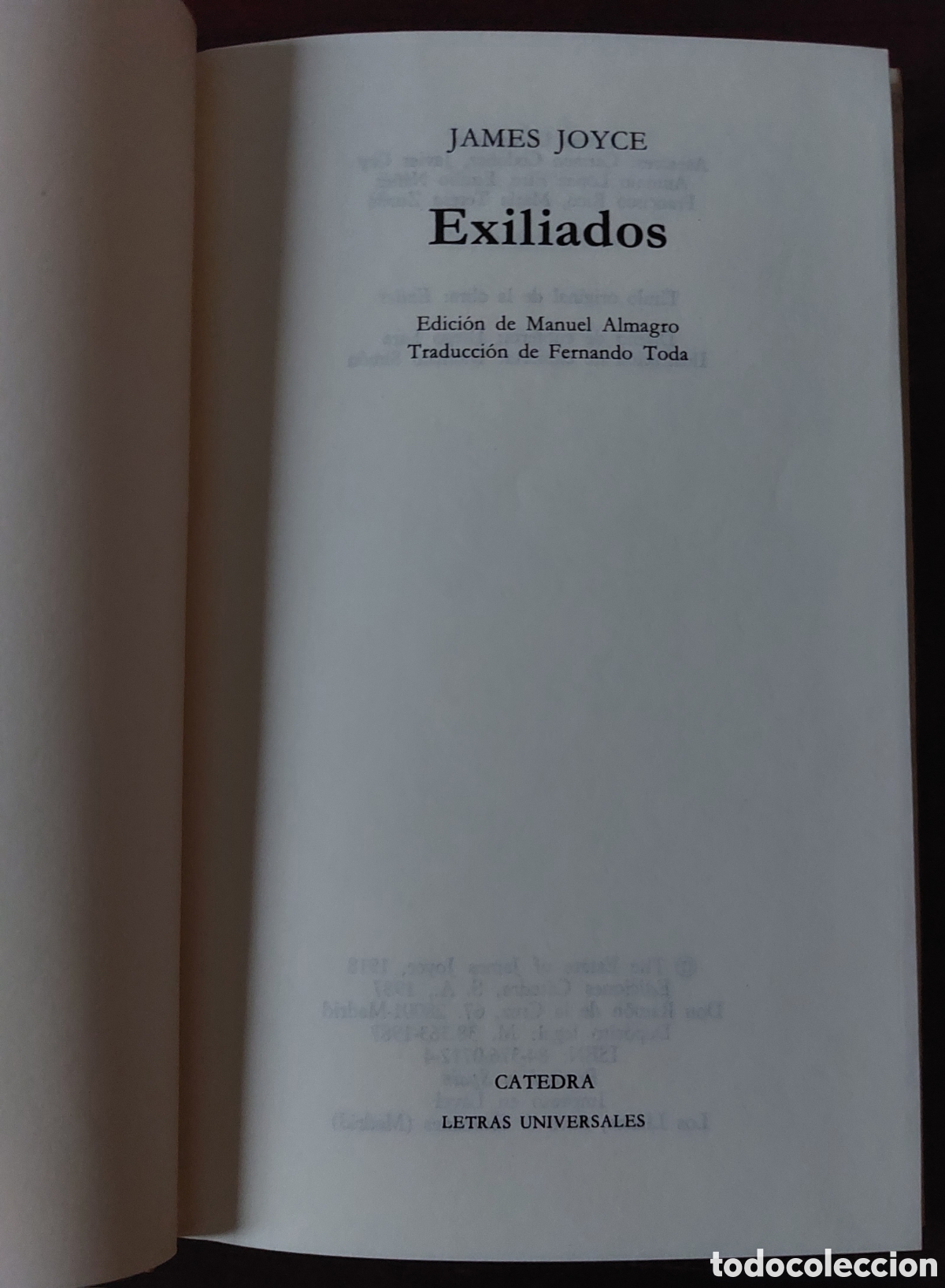 Libros de segunda mano: Exiliados. James Joyce. C&aacute;tedra. Tapa dura. - Foto 4