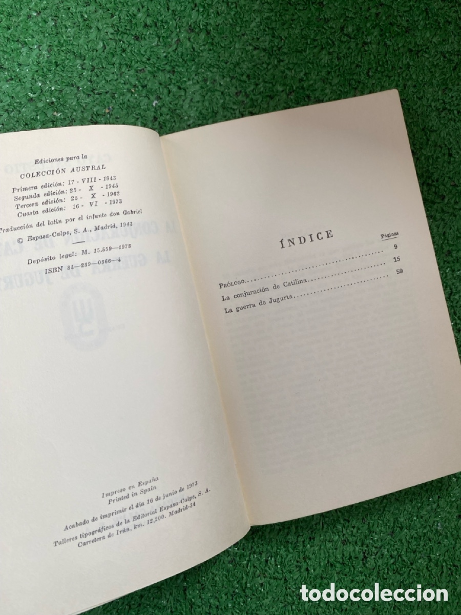 Libros de segunda mano: La conjuraci&oacute;n de Catilina la Guerra de Jugurta - Foto 3