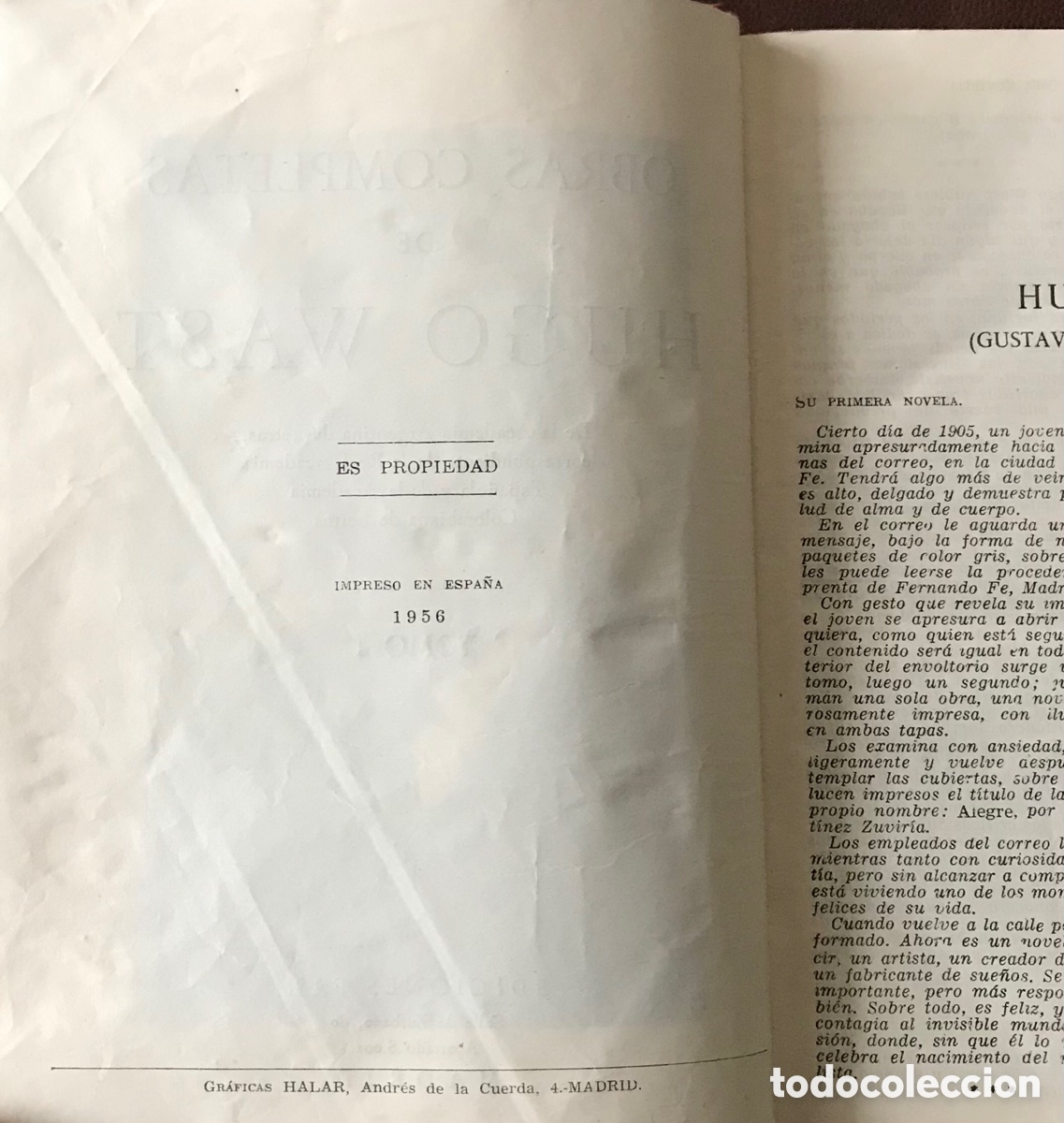 Libros de segunda mano: Obras completas de Hugo Wast. 2 tomos. Ediciones Fax. 1956. - Foto 6