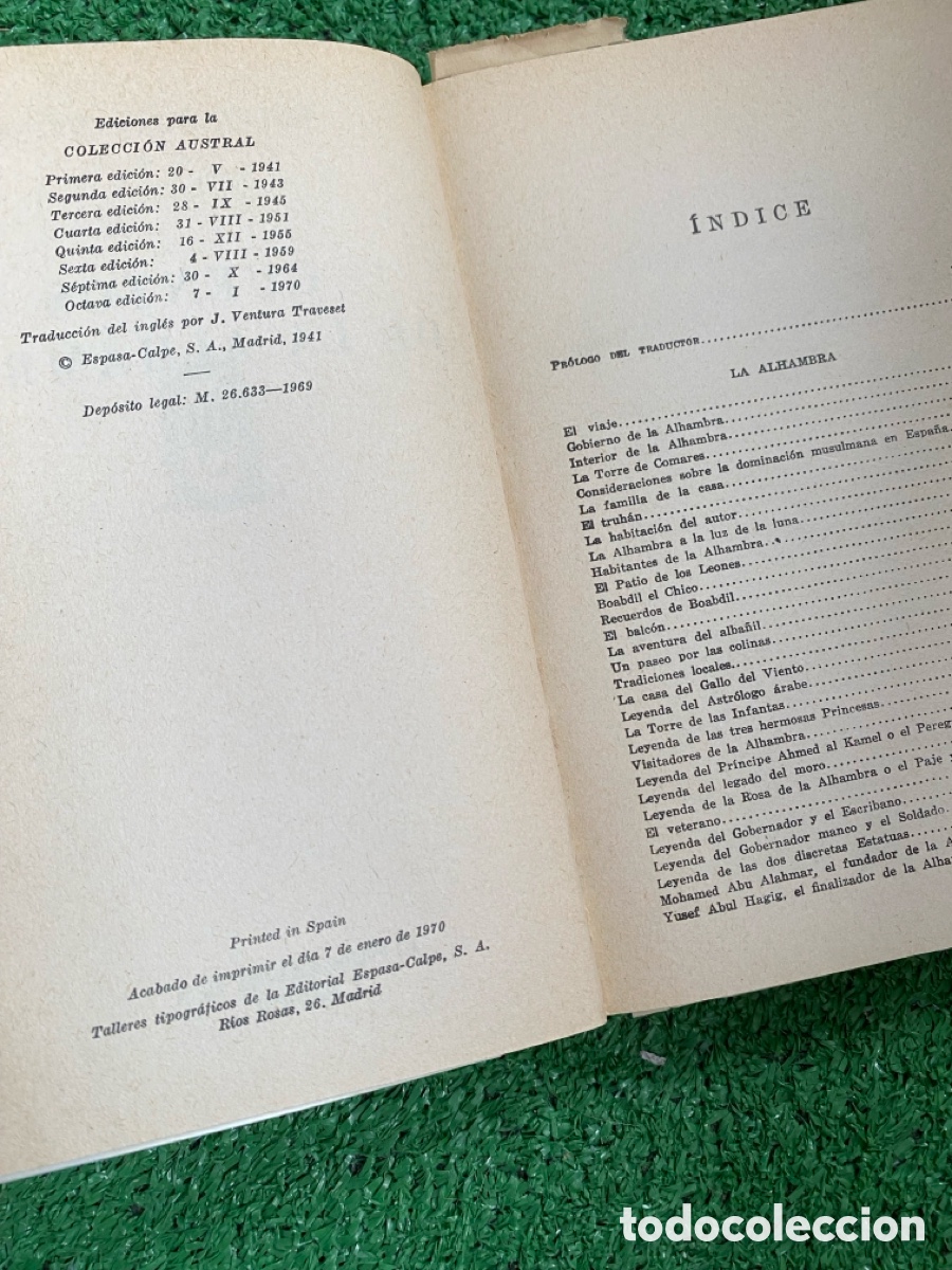 Libros de segunda mano: Cuentos de la Alhambra - Washington Irving - Foto 4