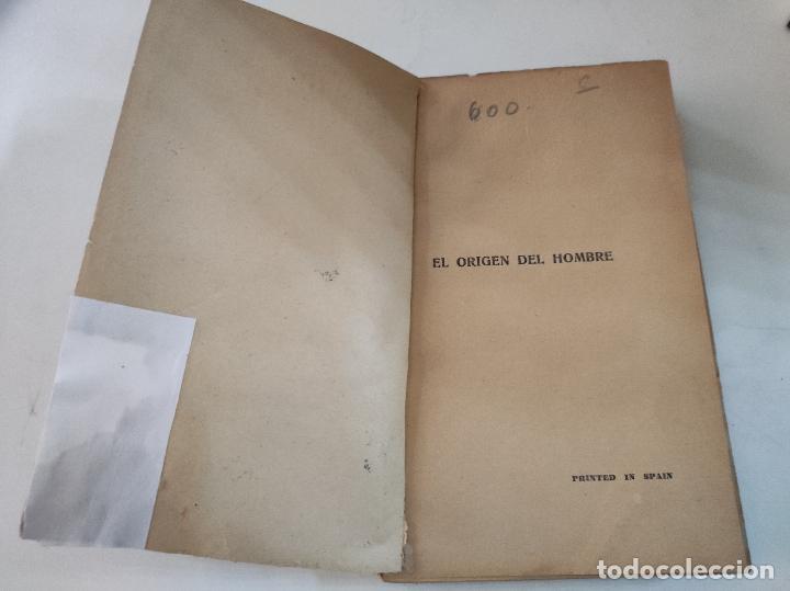 Libros de segunda mano: Libro EL ORIGEN DEL HOMBRE - Darwin - Foto 2