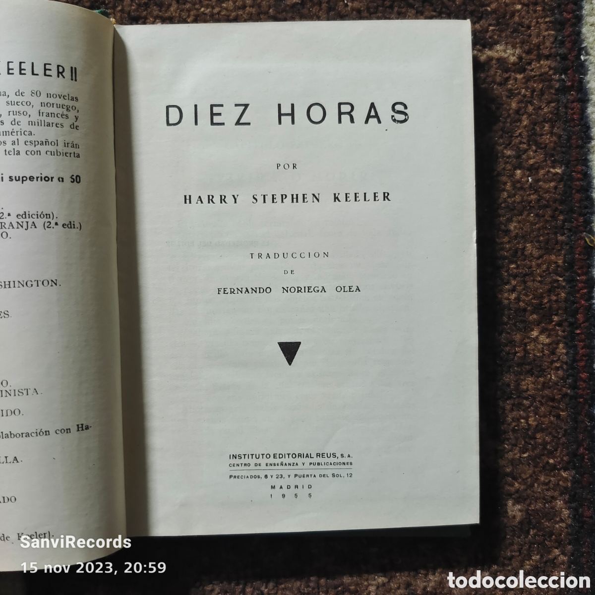 Libros de segunda mano: DIEZ HORAS (HARRY STEPHEN KEELER) (REUS) - Foto 2