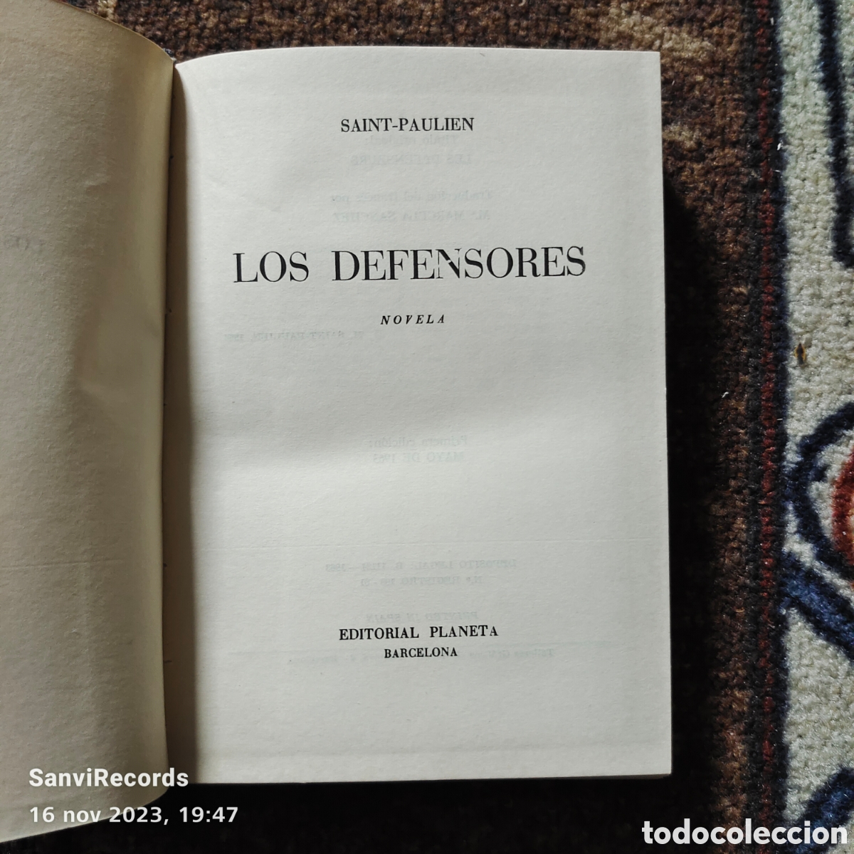 Libros de segunda mano: LOS DEFENSORES (SAINT-PAULIEN) (PLANETA) - Foto 2