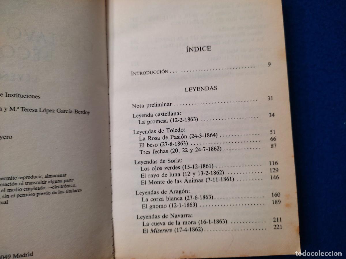Libros de segunda mano: Leyendas Gustavo A. Becquer Ed. Espasa Selecci&oacute;n Austral - Foto 7