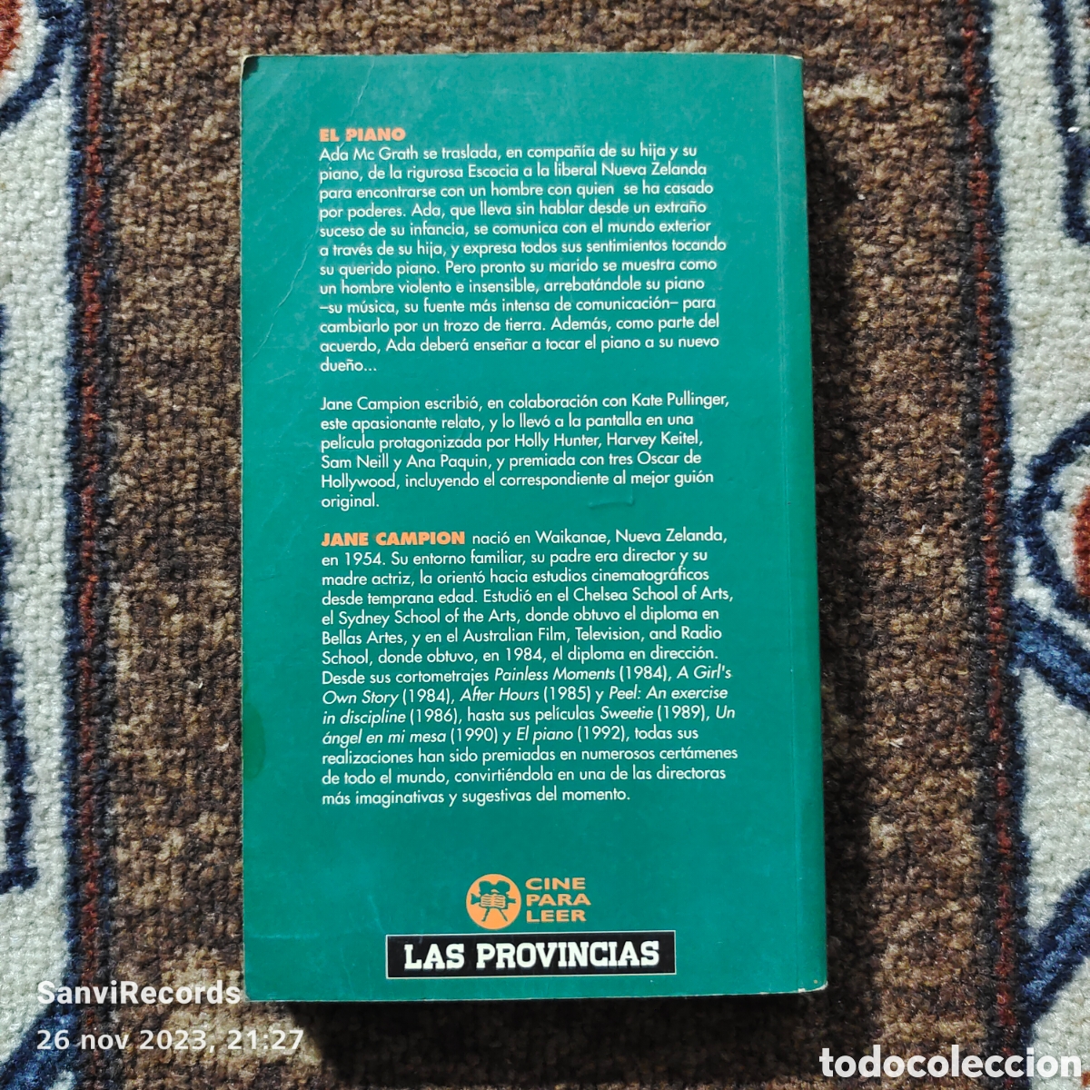 Libros de segunda mano: EL PIANO (JANE CAMPION - KATE PULLINGER) (LAS PROVINCIAS) - Foto 2