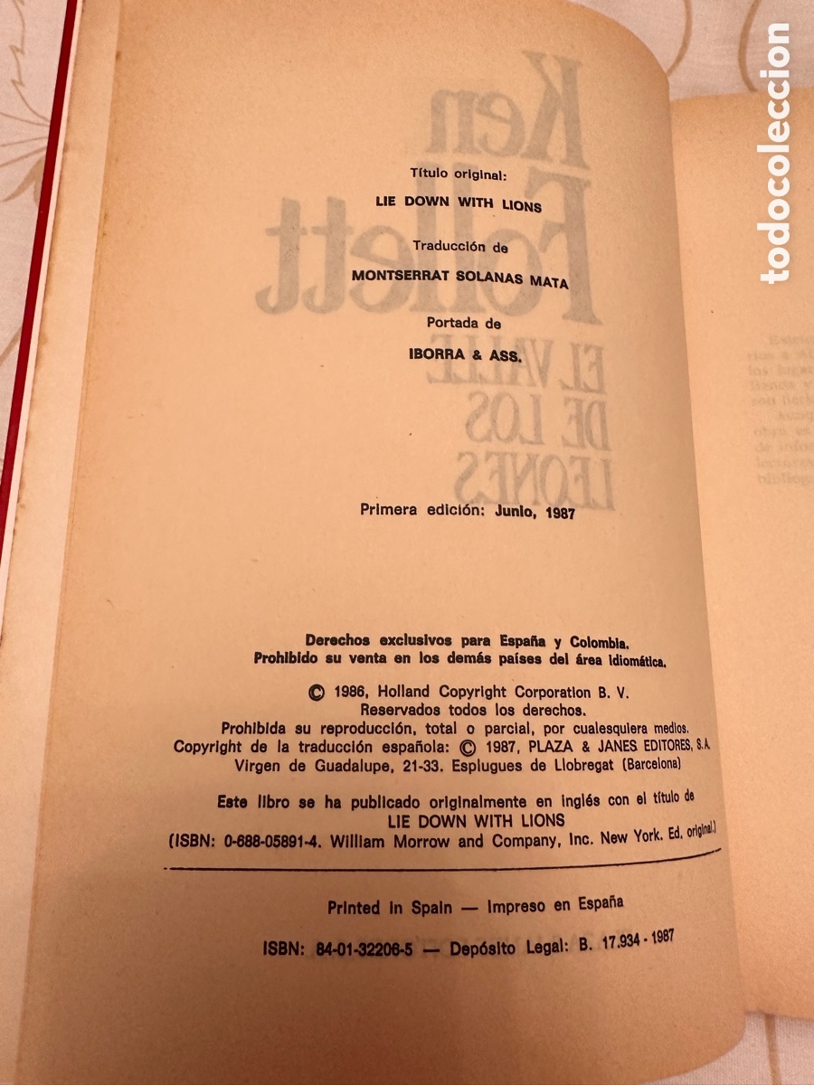 Libros de segunda mano: El valle de los leones Ken Follet - Foto 2