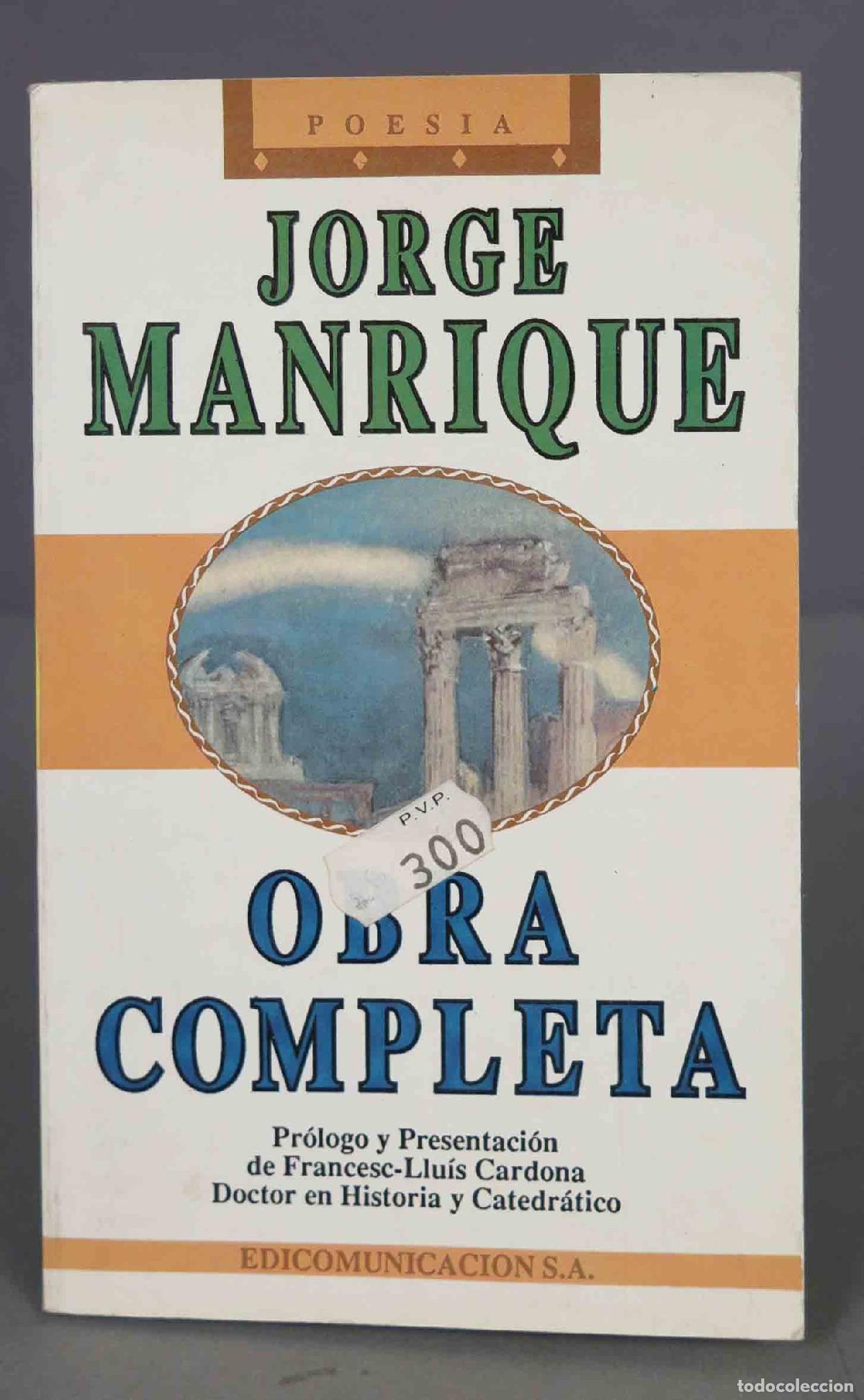 Libros de segunda mano: Obra completa. Jorge MANRIQUE - Foto 1