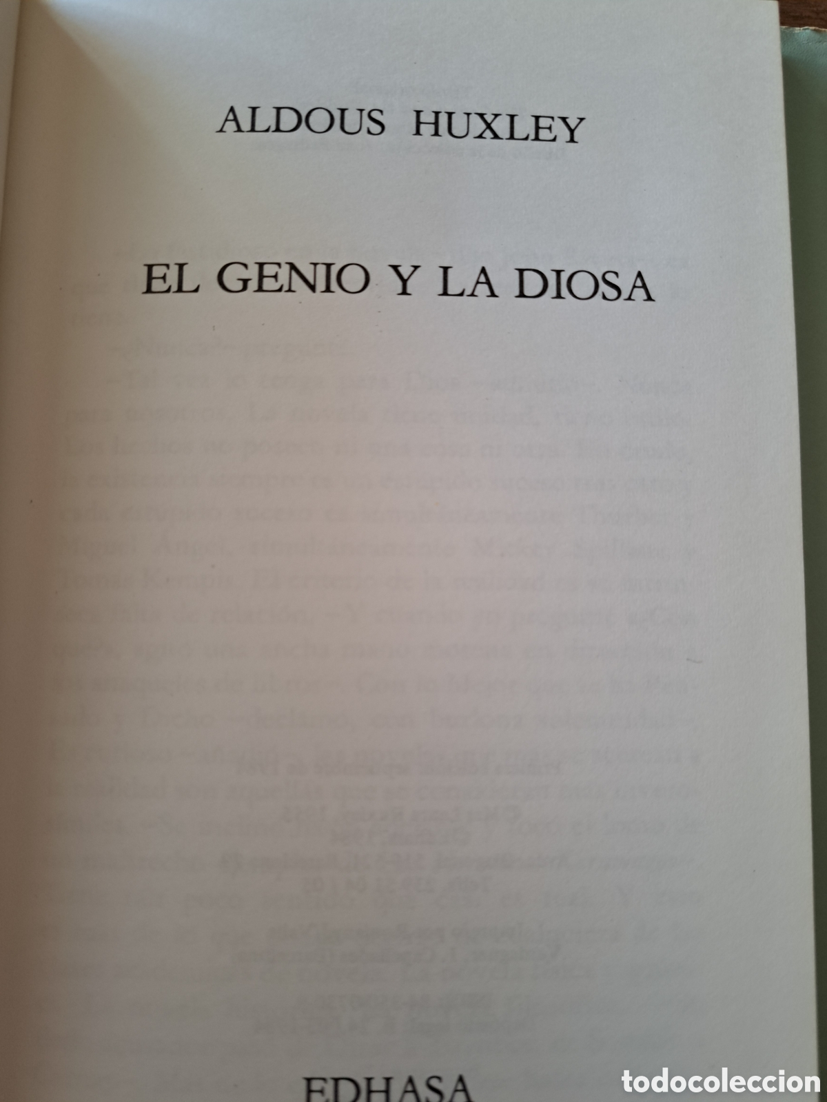 Libros de segunda mano: El genio y la diosa Aldous Huxley 1984 - Foto 2