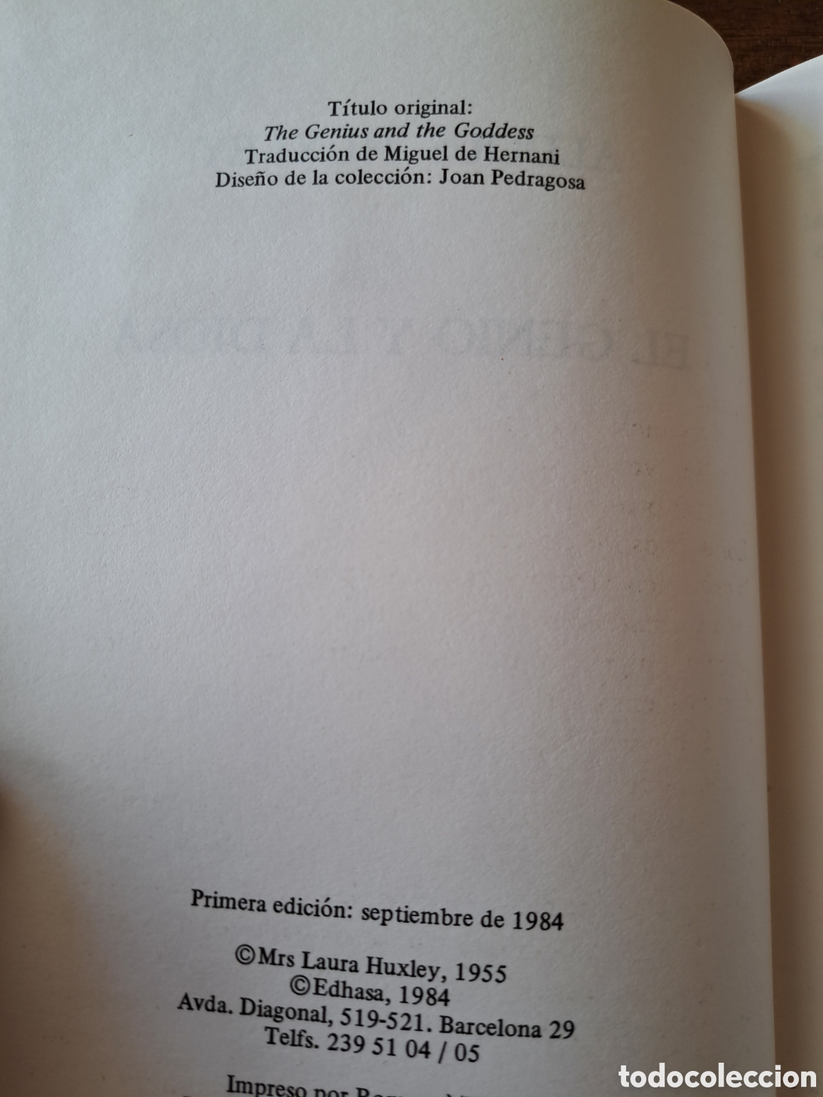 Libros de segunda mano: El genio y la diosa Aldous Huxley 1984 - Foto 4