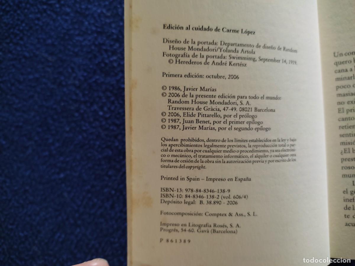 Libros de segunda mano: El Hombre Sentimental Javier Mar&iacute;as Ed Random House 2006 - Foto 7