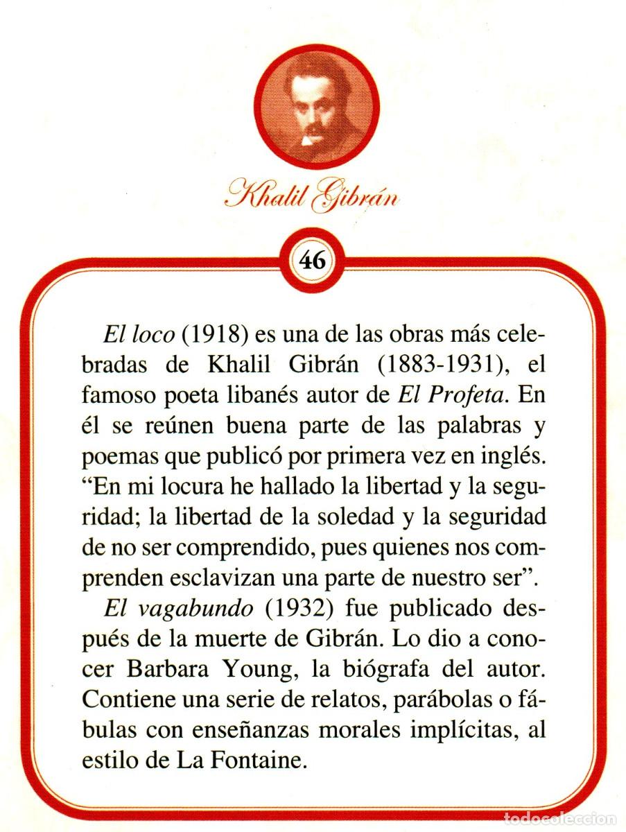 Libros de segunda mano: �F1918 - KHALIL GIBRAN. EL LOCO & EL VAGABUNDO. EDICIONES BRONTES. - Foto 2