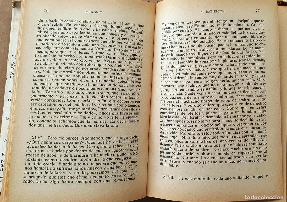 Libros de segunda mano: EL SATIRICON. PETRONIO. BERGUA. - Foto 3