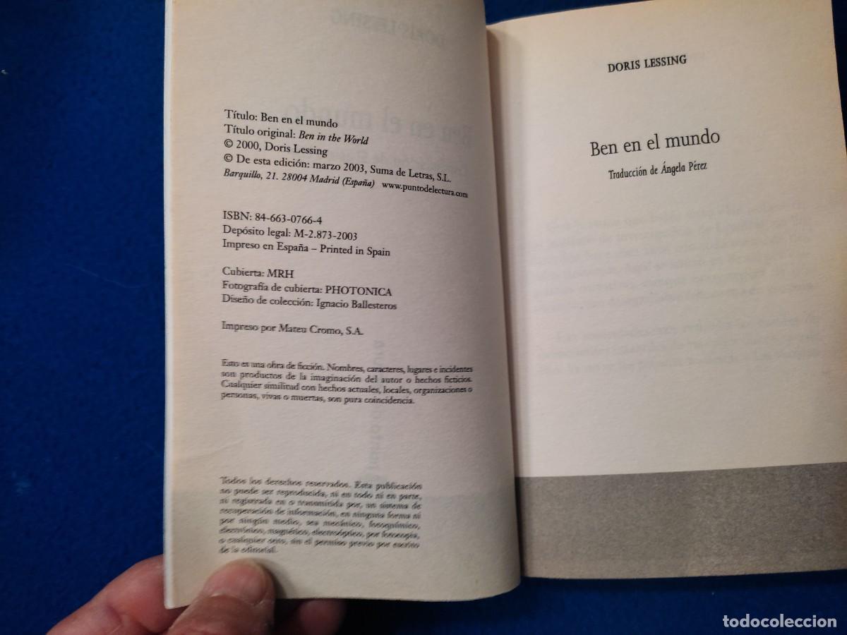 Libros de segunda mano: Ben en el Mundo Doris Lessing Ultramar Ed. B,S.A. 2003 - Foto 6
