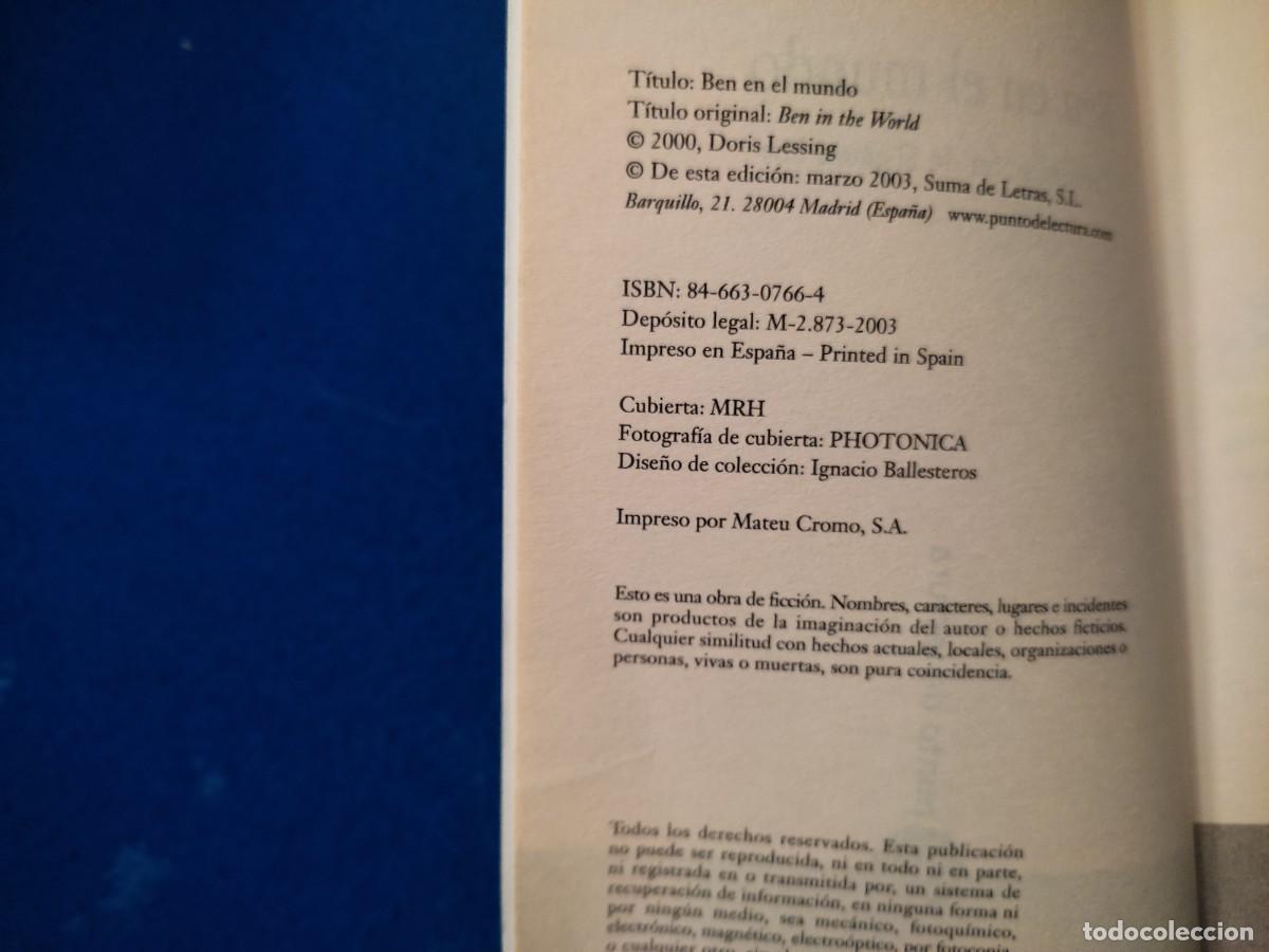 Libros de segunda mano: Ben en el Mundo Doris Lessing Ultramar Ed. B,S.A. 2003 - Foto 7