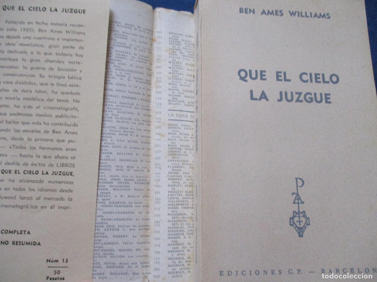 Libros de segunda mano: BEN AMES WILLIAMS &middot; QUE EL CIELO LA JUZGUE - 1962 - Foto 3